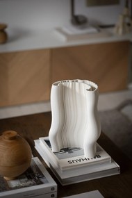 Ferm Living Kameninová váza Moire Off-white 30 cm