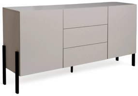 Komoda so zásuvkami Jukon 184 cm - kašmír / čierne nožičky