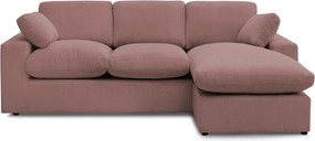 Ružová menčestrová rohová pohovka Belair – Bobochic Paris