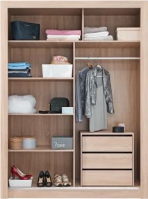 Šatník Duca 160, biela mat