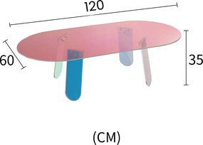 Konferenčný stolík Modig 120 cm viacfarebný