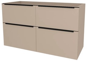 Mereo Mailo, kúpeľňová skrinka 121 cm, čierne madlo, Multidecor, Šedý kameň, MER-CN593SBSEKA