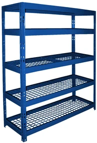 Policový regál 1800x1400x500mm, nosnost 1750kg, šedý Farba: modrá