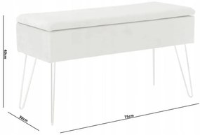 ShopJK LAVIČKA S ÚLOŽNÝM PRIESTOROM BÉŽOVÁ 75 x 30 x 40