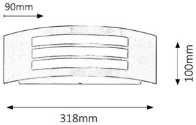Rabalux 8410 - Nástenné svietidlo ROMA 1xE27/14W nerezová oceľ