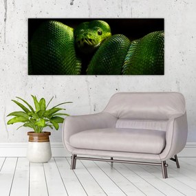 Obraz - Zelený had (120x50 cm)