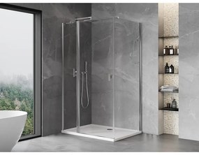 Mexen Mist T, sprchový kút s krídlovými dverami, 85 x 110 cm, 8mm číre sklo, chrómový profil, 8A4T-085-110-01-00