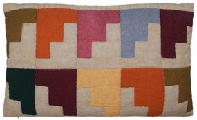 House Doctor Prešívaný poťah na vankúš Block Multi 30 × 50 cm