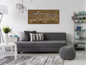 Led obraz hory a les na batériu