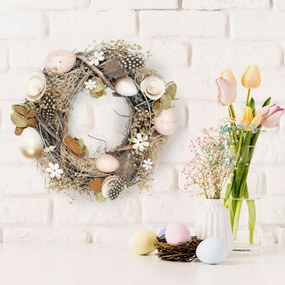 Veniec EASTER 04 A hnedý / púdrovo ružový