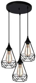 Luster na lanku GRAF 3xE27/60W/230V