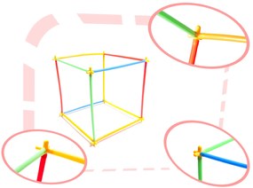 KIK KX7503 Kreatívna stavebnica - stavanie zo slámok 210 dielikov