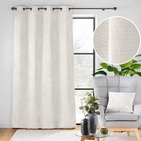 Krémový záves z mikroflanelu 140x240 cm Flanela – douceur d'intérieur