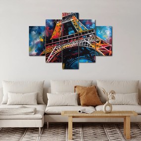 Obraz - Maľba Eiffelovej veže II. (150x105 cm)
