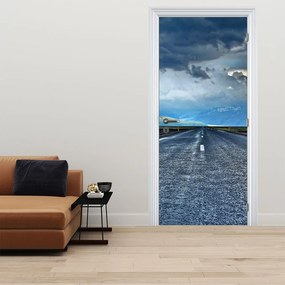 Fototapeta na dvere - Cesta v búrke (95x205cm)