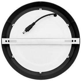 Solight WD172-B - LED Stropné svietidlo LED/18W/230V 3000/4000/6000K čierna okrúhly