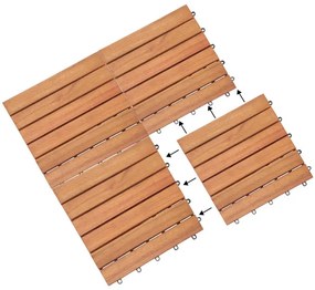 InternetovaZahrada Drevené dlaždice eukalyptus – sada 11ks, 30×30 cm