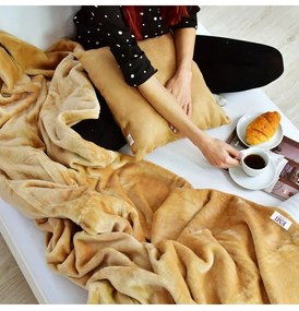 Deka svetlohnedá 150 x 200 cm EMI