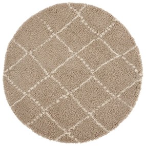 Svetlohnedý koberec Mint Rugs Hash, ⌀ 120 cm