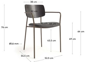 Sivá jedálenská stolička Maureen – Kave Home