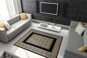 Koberec GLOSS 6776 86 Styl, greek - čierny, zlatý