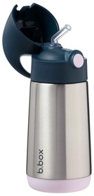 Termoska na pitie so slamkou 350 ml - indigo/ružová