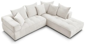 Béžová ženilková rohová pohovka (pravý roh/do L) Whesley – Bobochic Paris