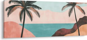 Obraz - Palmy pri mori (120x50 cm)