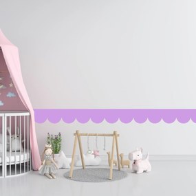 PIPPER. Textilná samolepiaca tapeta - Mini Oblúk - Fialová farba Farba: Bledá