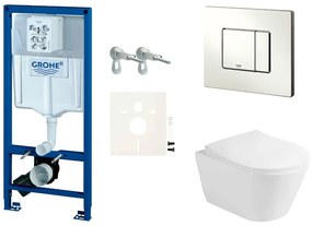 Cenovo zvýhodnený závesný WC set Grohe do ľahkých stien / predstenová montáž + WC Glacera Ava SIKOGRSAVA2S