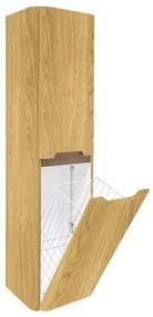 Kúpeľňová skrinka vysoká s košom na bielizeň SAT Fusion 40x149x33 cm dub medový mat SATFUSIONV40DMK, 1 ks