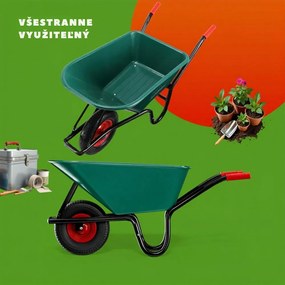 Fúrik GREG s plastovou vaničkou, max. 100l/250kg, zelená/čierna Gardebruk