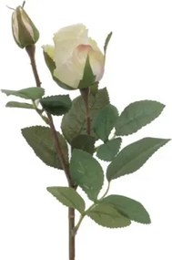 Umelá kvetina Ruža 46 cm, smotanová%