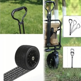 Skladací prepravný vozík - premium 150 L sivá