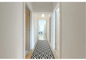 Behúň BCF MORAD Ruta romby čierny / krém - Výpredaj