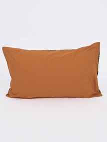 Bavlnená obliečka na vankúš Renforcé 40 × 60 cm – Taisa zelená/terakota