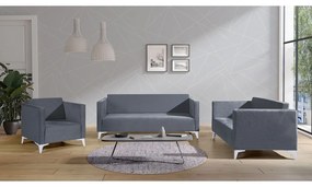 Sedacia súprava Denim 3+2+1, Dostupné poťahy: Solo 263, Farby nožičiek: dub