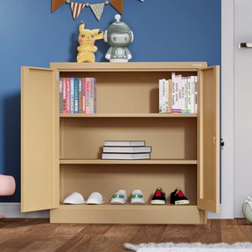 Nízka kovová skrinka BEATA, 900 x 930 x 400 mm, Fresh Style: béžová