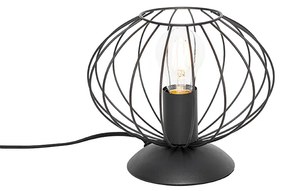 Priemyselná stolná lampa čierna - Margarita