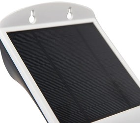 Vonkajšia nástenná lampa biela 21,5 cm so stmievaním a senzorom na solárny pohon - Daya