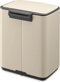 Béžový pedálový oceľový odpadkový kôš 7 l Bo – Brabantia