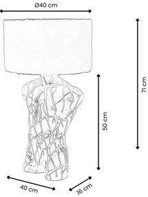 Moderná lampa do obývačky Man's Bust