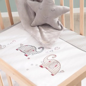 Detská ohrádka na kolieskach v prírodnej farbe 100x75 cm Jumbo Twins – Roba