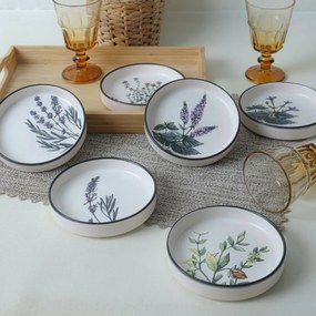 Sada 6 kameninových misiek Herbal 14 cm