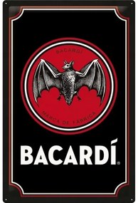 Plechová ceduľa Bacardi - Logo Black (40x60), (40 x 60 cm)