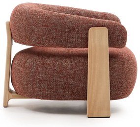 Ženilkové kreslo v terakotovej farbe Granite – Kave Home