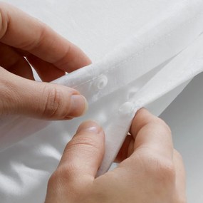 Bielo-ružové bavlnené obliečky na dvojlôžko 200x200 cm Namaste – douceur d'intérieur