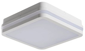 KANLUX Vonkajšie stropné prisadené LED osvetlenie DEVON, 18W, teplá biela, hranaté, 22x22cm, biele