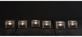 Súprava 3 vonkajších solárnych sviečok Star Trading Candle Icecube, výška 5,5 cm