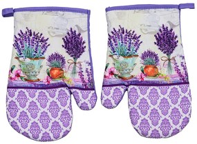 Sada 2 fialových chňapiek s magnetom LAVENDEL SCENT